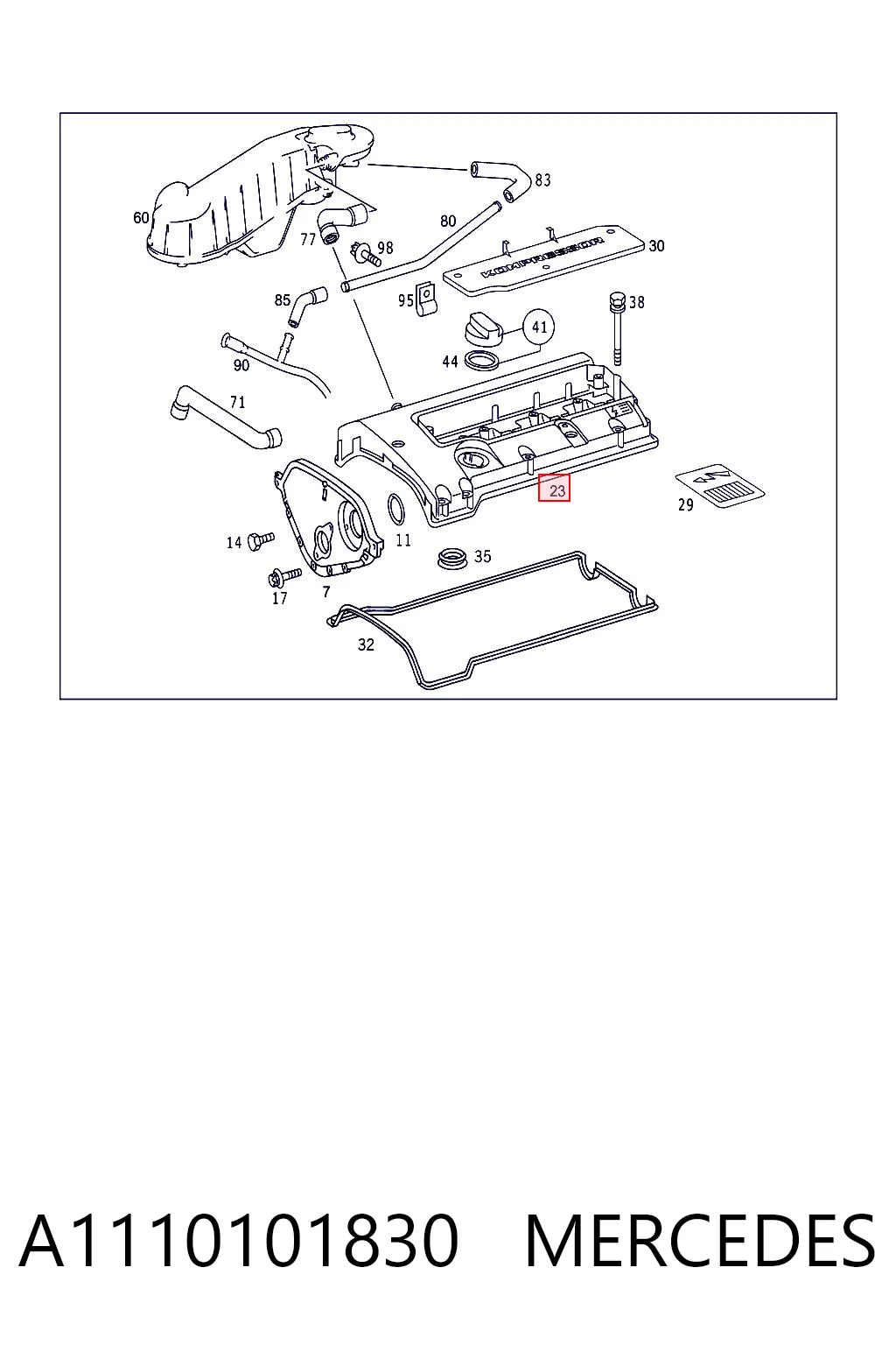 Крышка двигателя на Mercedes C  CL203