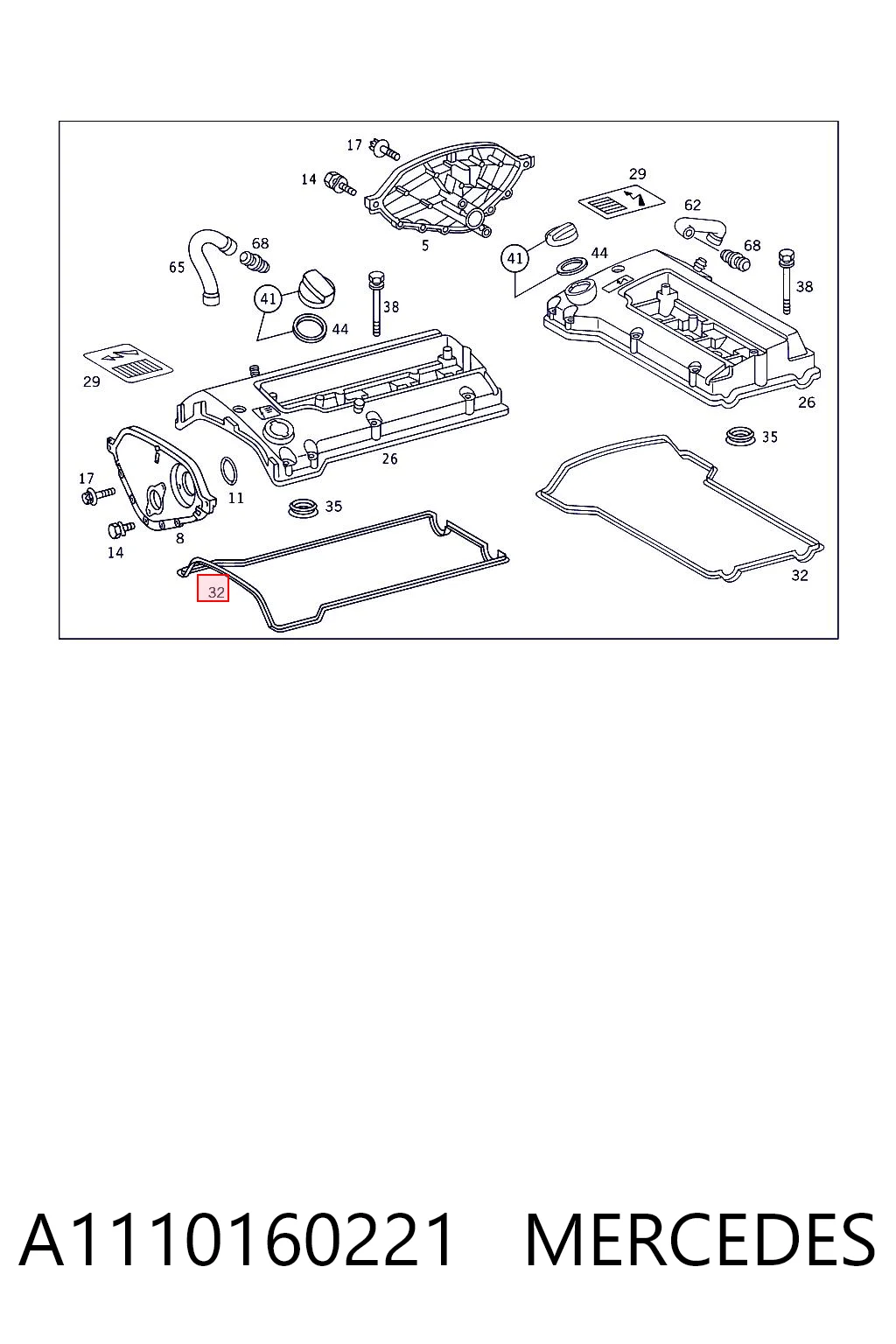Прокладка крышки двигателя Iveco 98481105 цена, от 13.49 USD