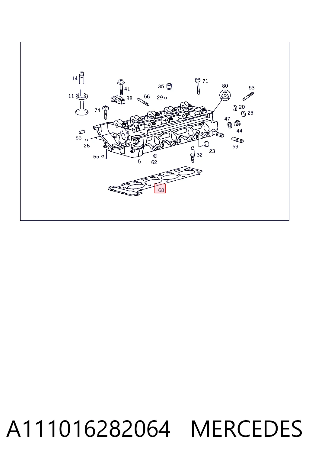 Прокладка ГБЦ Mercedes ML/GLE внедорожник (W163) (1998 - 2005) цена, от 35.94 USD
