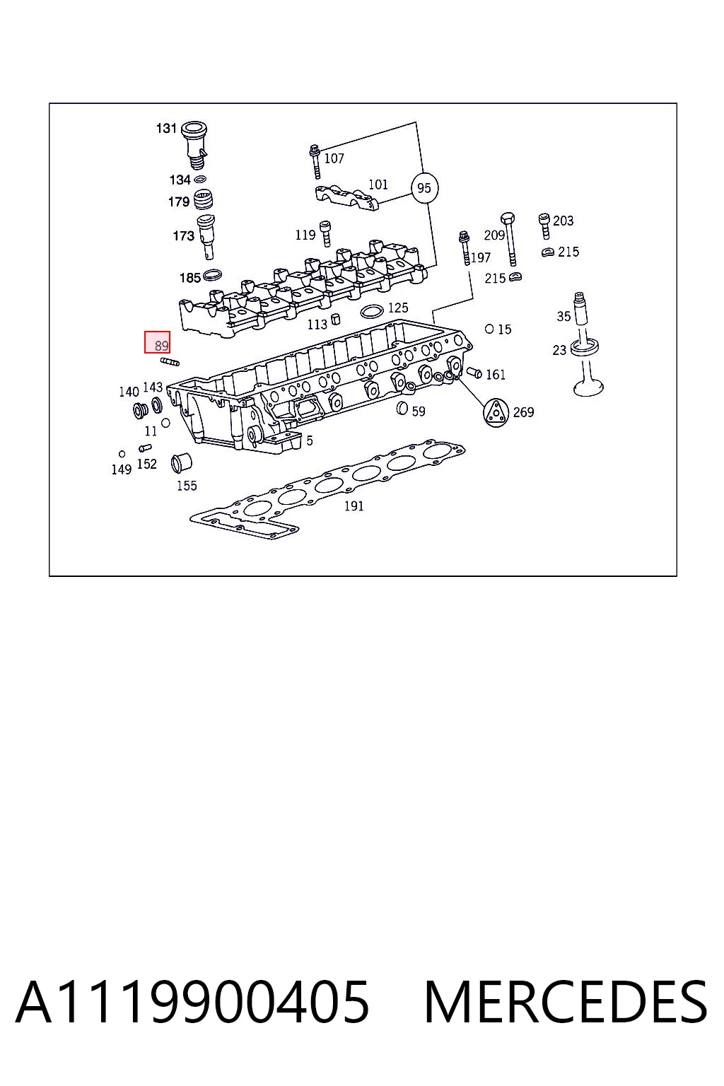 06507829AA Chrysler Шпилька выпускного коллектора