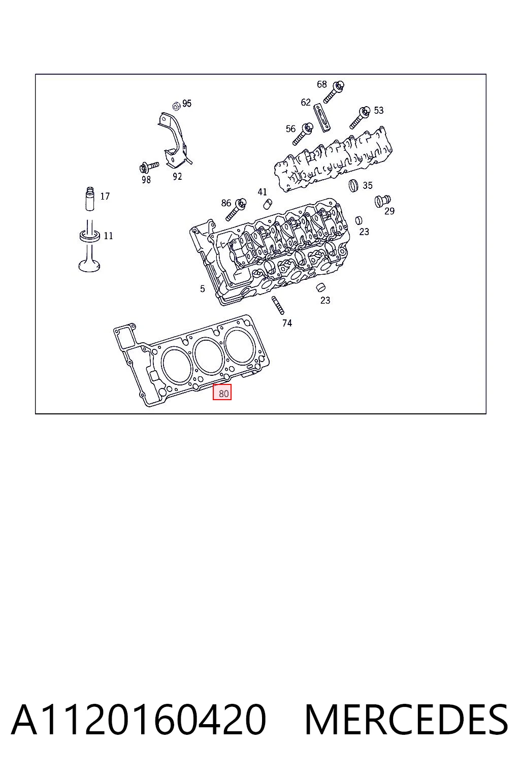 Прокладка головки блока цилиндров (ГБЦ), правая Chrysler 05096483AA цена, от 29.41 USD