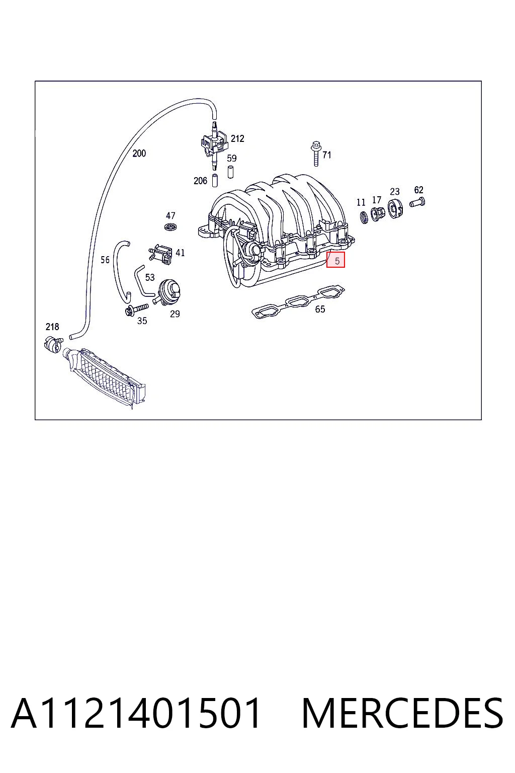 Коллектор впускной Mercedes CLK купе (C208) (1997 - 2002) цена, от 88.69 USD