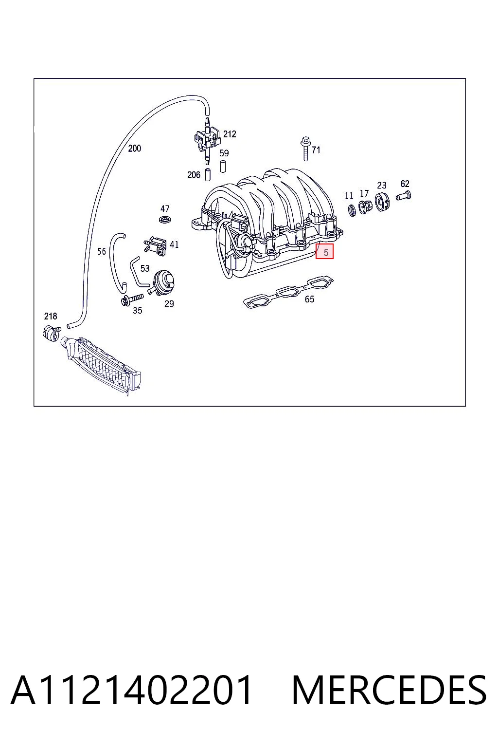 Коллектор впускной Mercedes ML/GLE W163