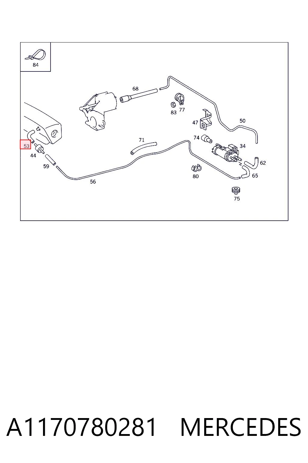 A1169973582 Mercedes Шланг вакуумный, универсальный