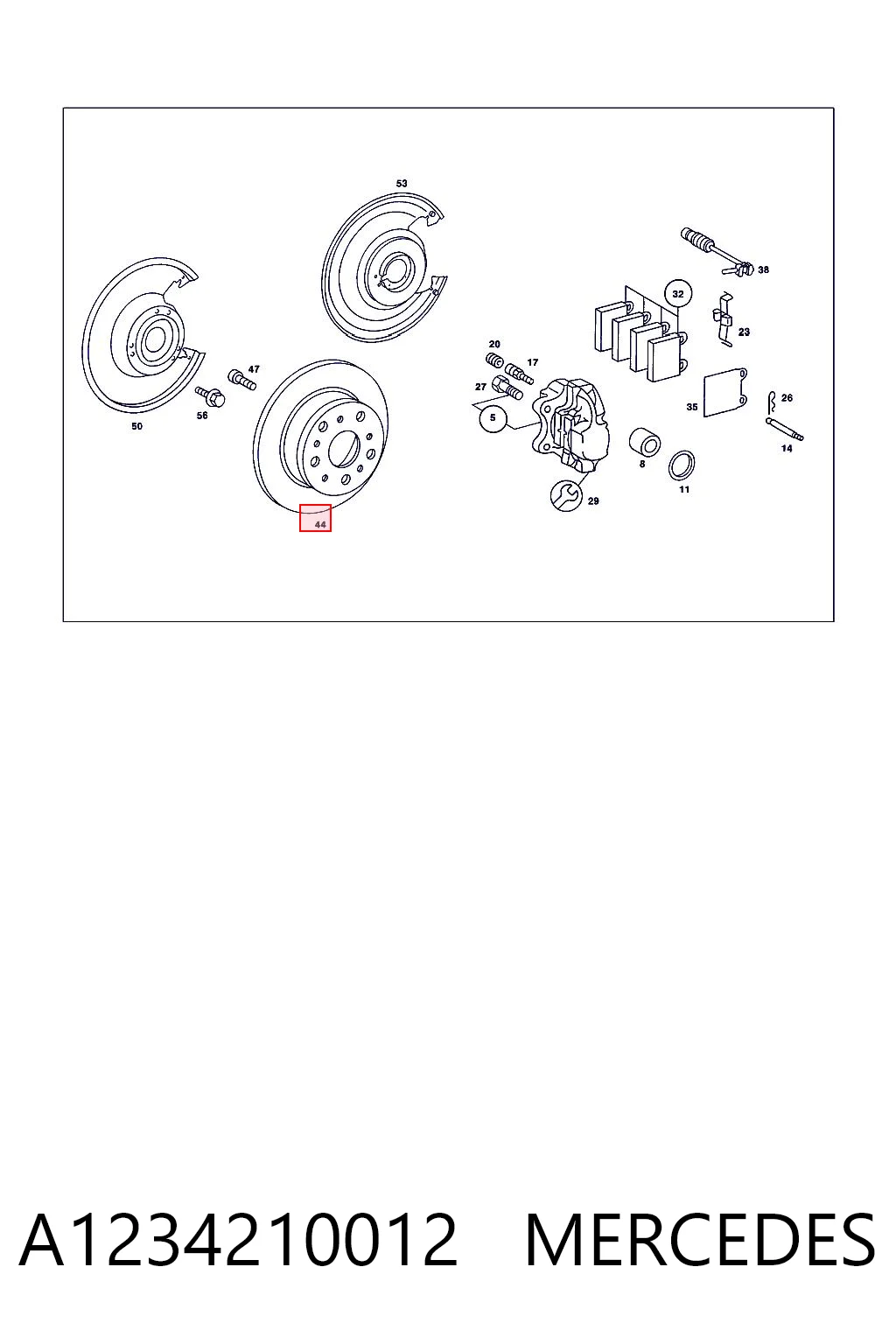 A1234210012 Mercedes Диск тормозной передний