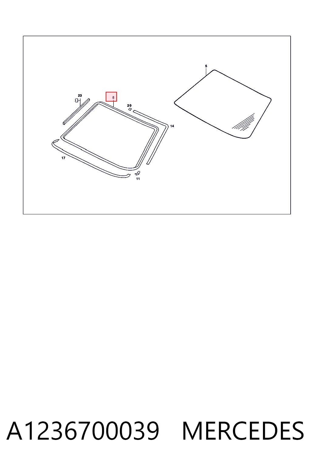 Уплотнитель лобового стекла Sekurit SG4800551800 цена, от 53.85 USD