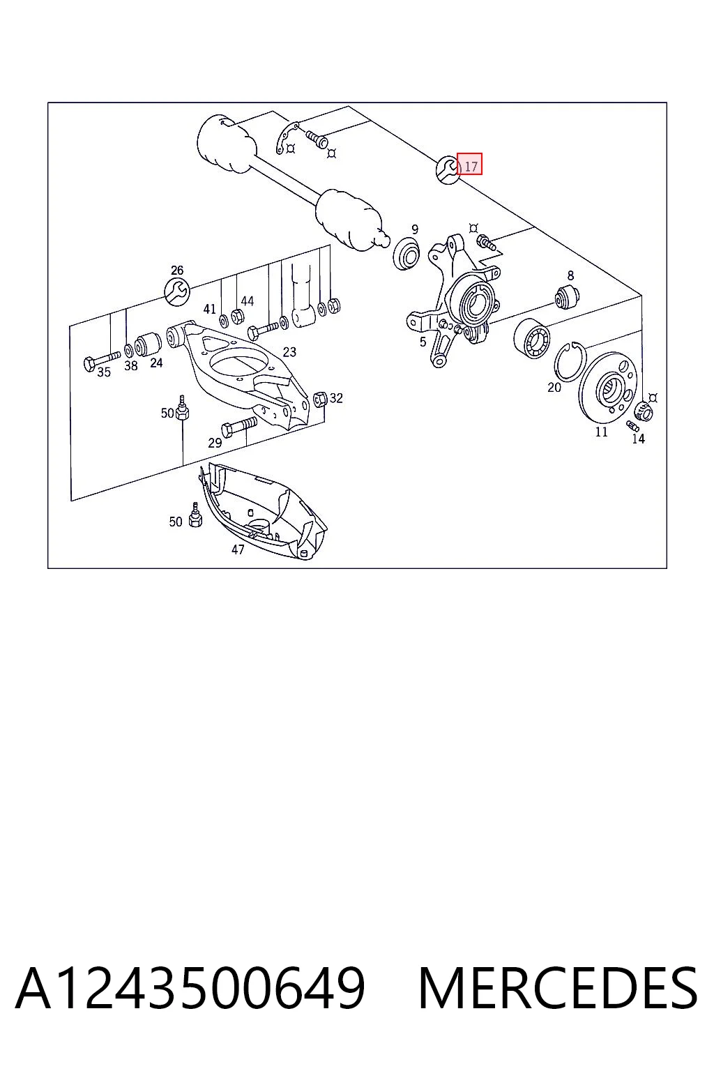 A1243500649 Mercedes Подшипник ступицы задней