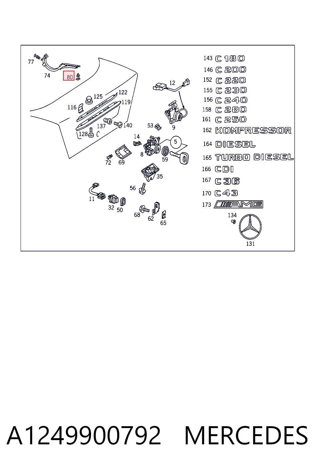 A1249900792 Mercedes 