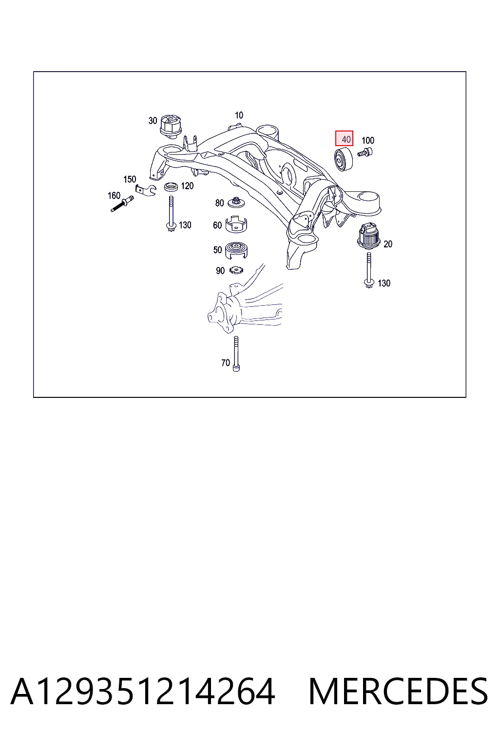 Сайлентблок заднего подрамника Polcar MEBS015 цена, от 8.24 USD