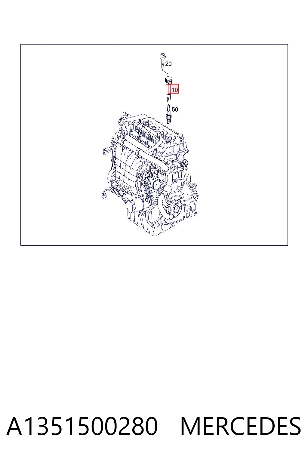 Катушка зажигания MERCEDES A1351500280