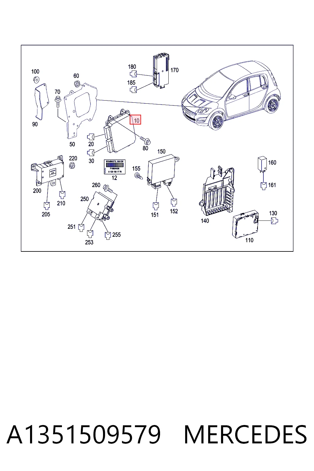 Блок управления двигателем A1351503279 Mitsubishi