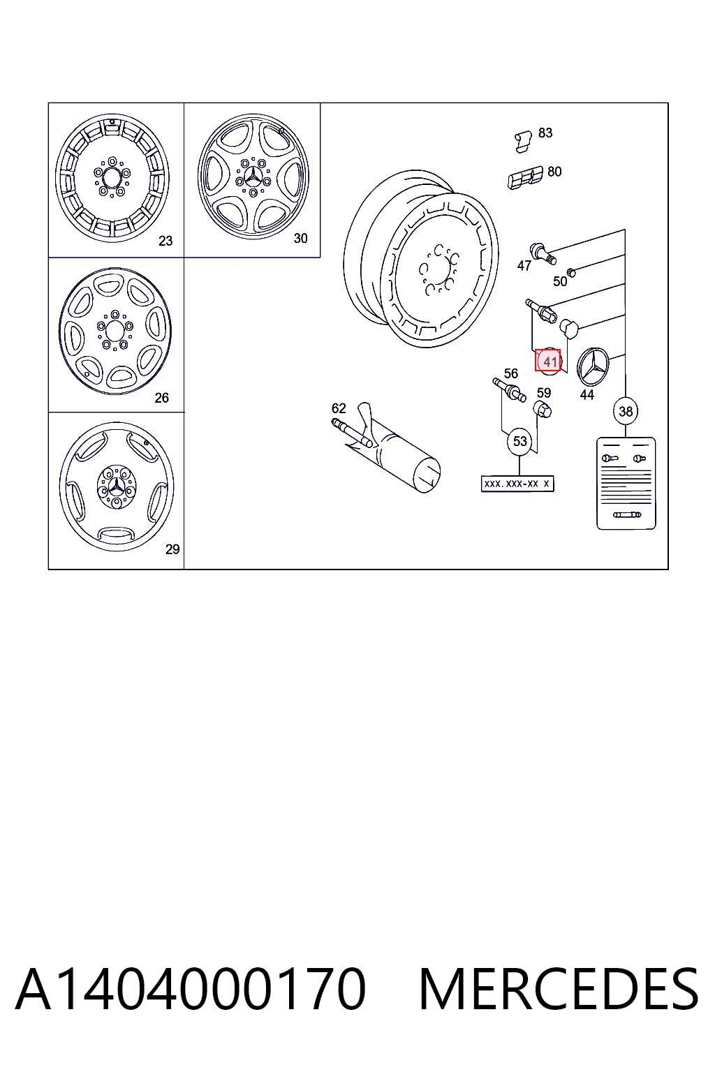 Болт колесный  Mercedes S купе (C140) (1992 - 1999) цена, от 3.96 USD