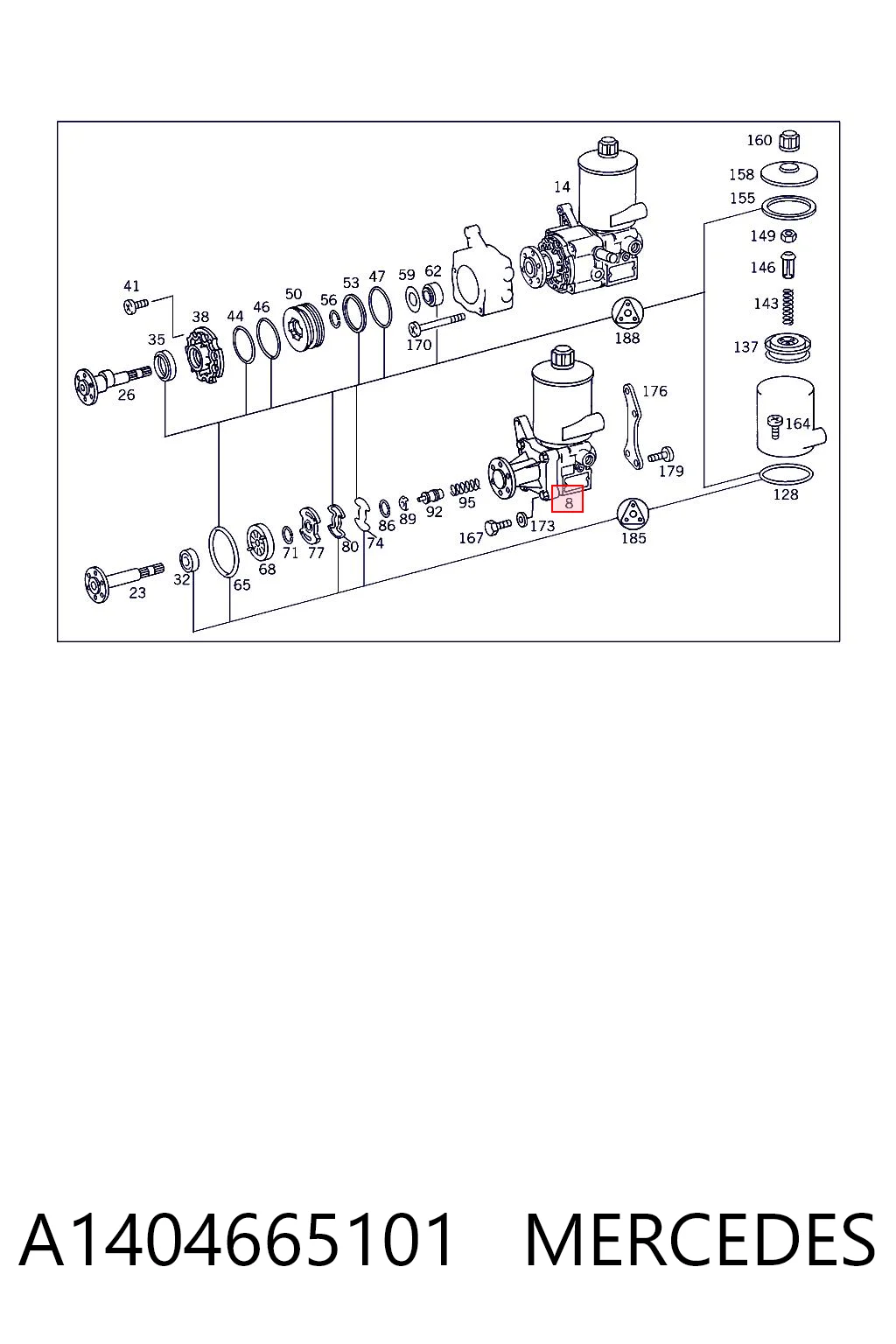 A1404665101 Mercedes ГУР руля