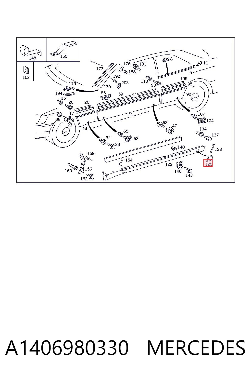  Mercedes 14069803309189 цена, от 10.14 USD