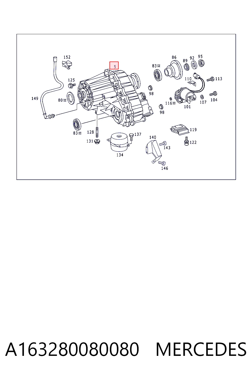 Коробка раздаточная в сборе Mercedes ML/GLE внедорожник (W163) (1998 - 2005) цена, от 440.90 USD