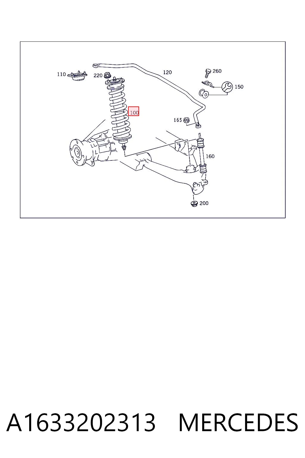 A1633202313 Mercedes Амортизаторы задние