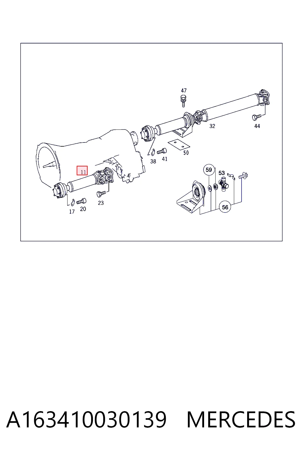 Вал карданный к переднему мосту Posterparts BB3344 цена, от 178.27 USD