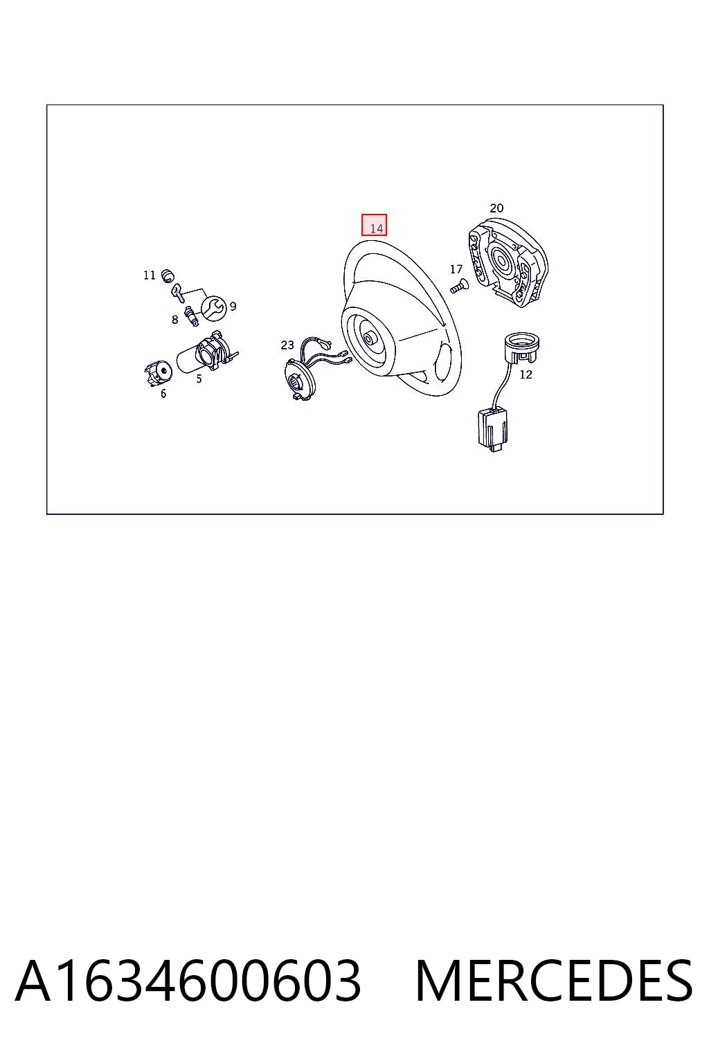Колесо рулевое на Mercedes ML/GLE  W163