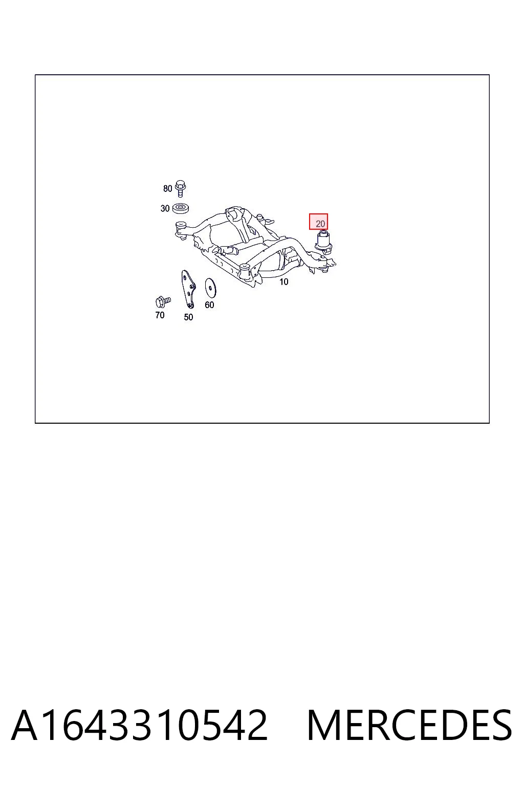 A1643310542 Mercedes Сайлентблоки передней балки