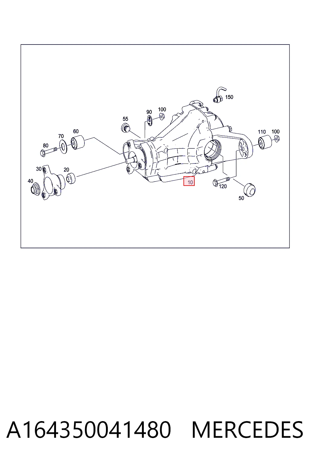 Редуктор задний Mercedes ML/GLE внедорожник (W164) (2005 - 2011) цена, от 95.34 USD