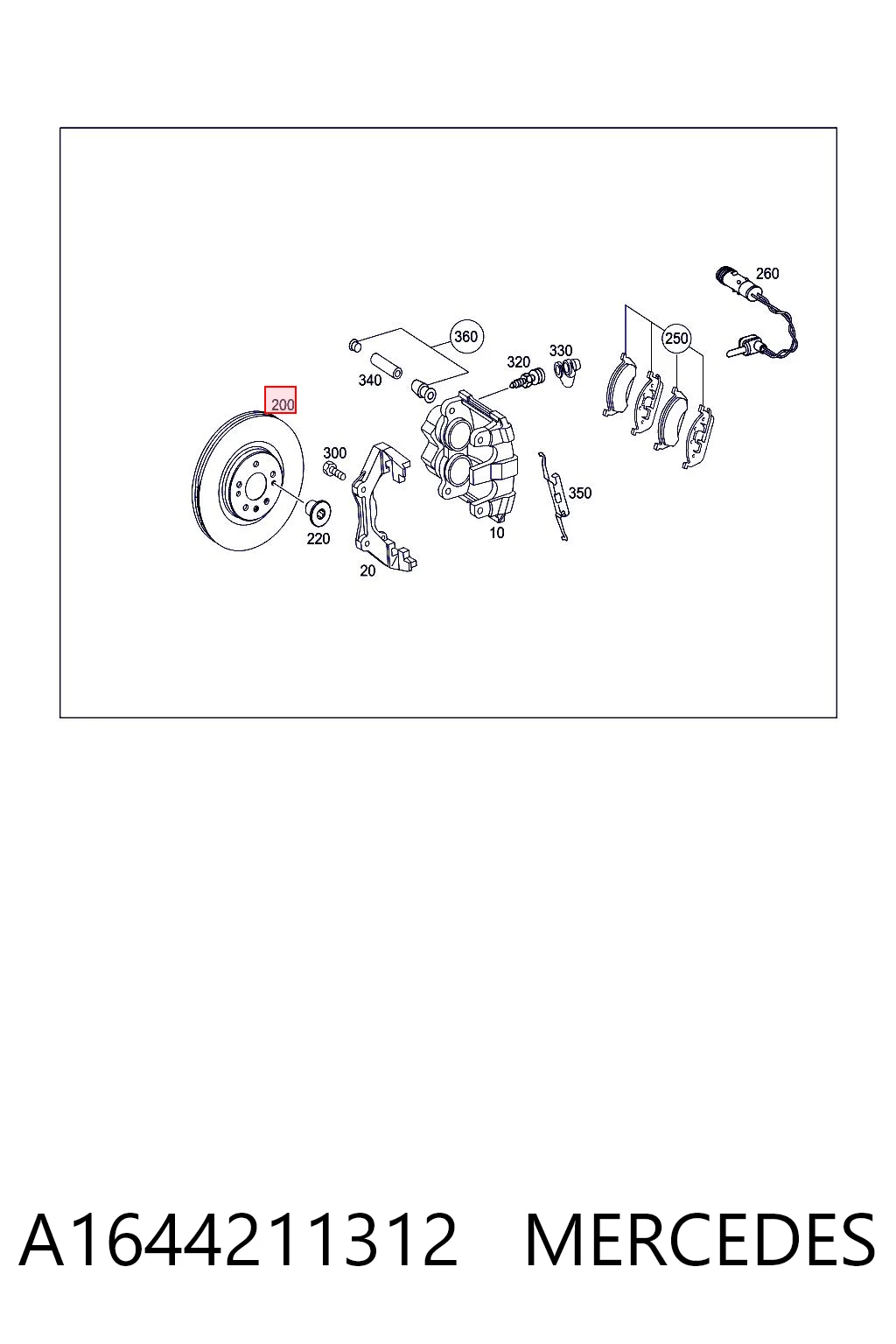 A1644211312 Mercedes Диск тормозной передний