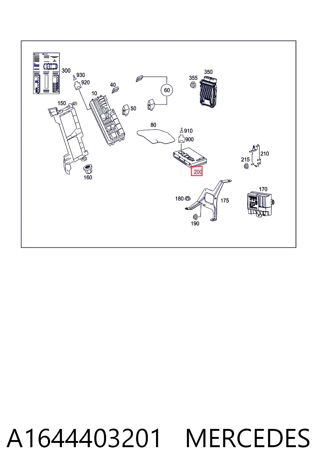 A1644403201 Mercedes Блок управления сигналами SAM