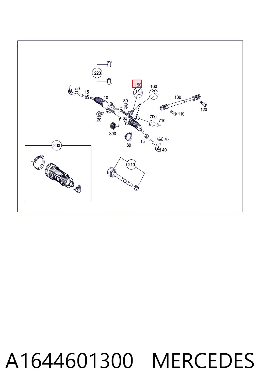 РМК рулеовго механизма Mercedes GL внедорожник (X164) (2006 - 2012) цена, от 105.61 USD
