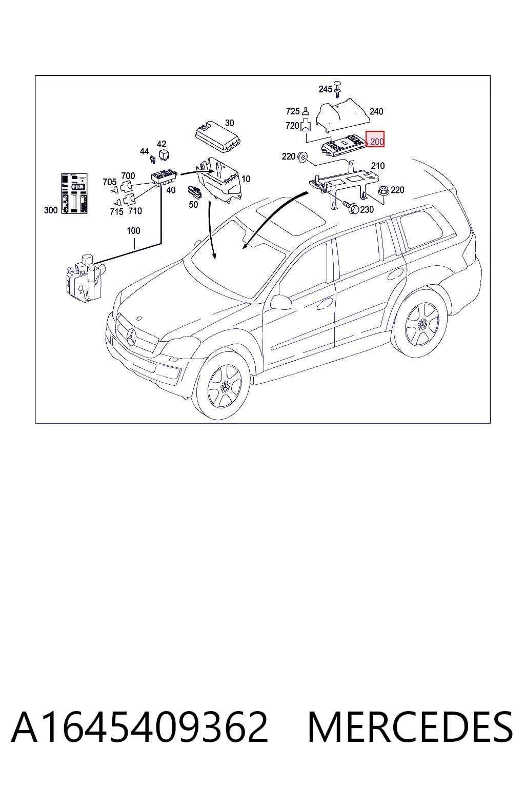 A1645409362 Mercedes Мозги двигателя