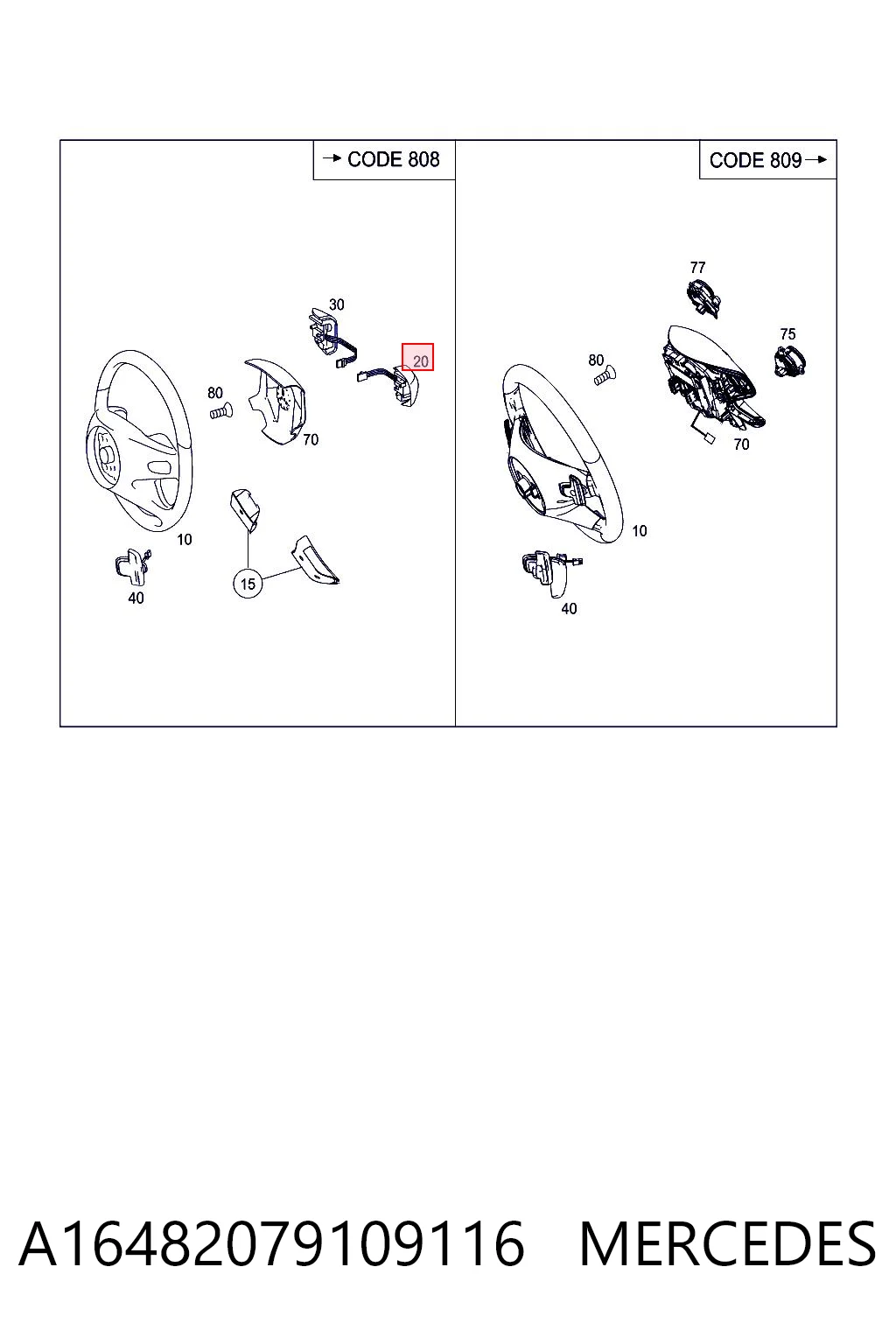 A16482079109116 Mercedes Кнопка включения обогрева руля