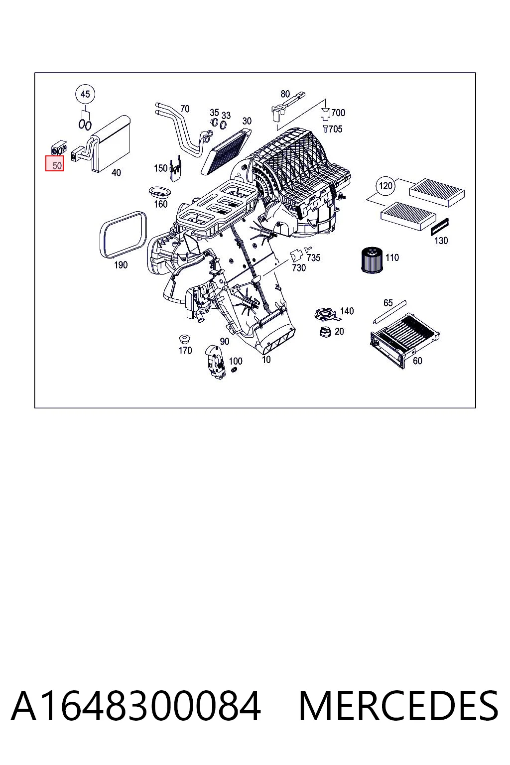 A1648300084 Mercedes Терморегулирующий вентиль кондиционера