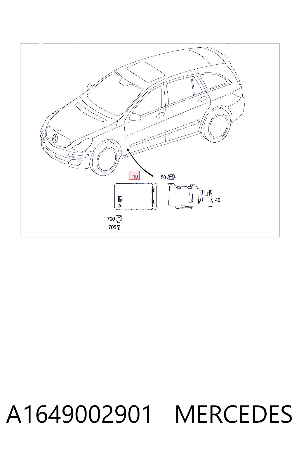 A1649002901 Mercedes Блок управления центральным замком