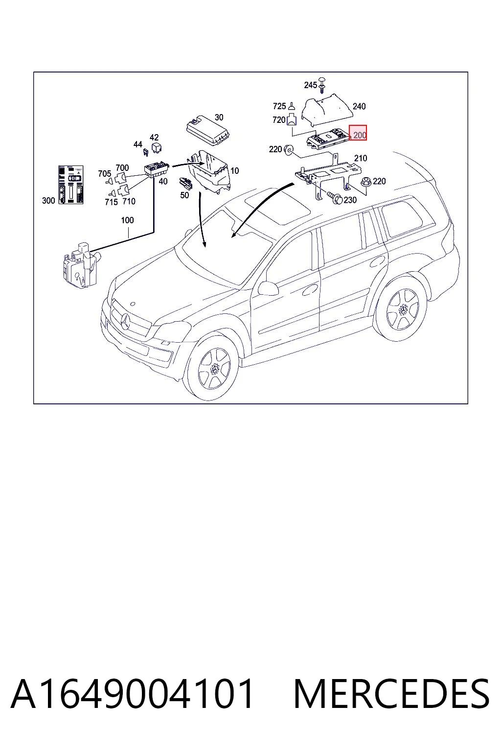 A1649004101 Mercedes Блок управления сигналами SAM