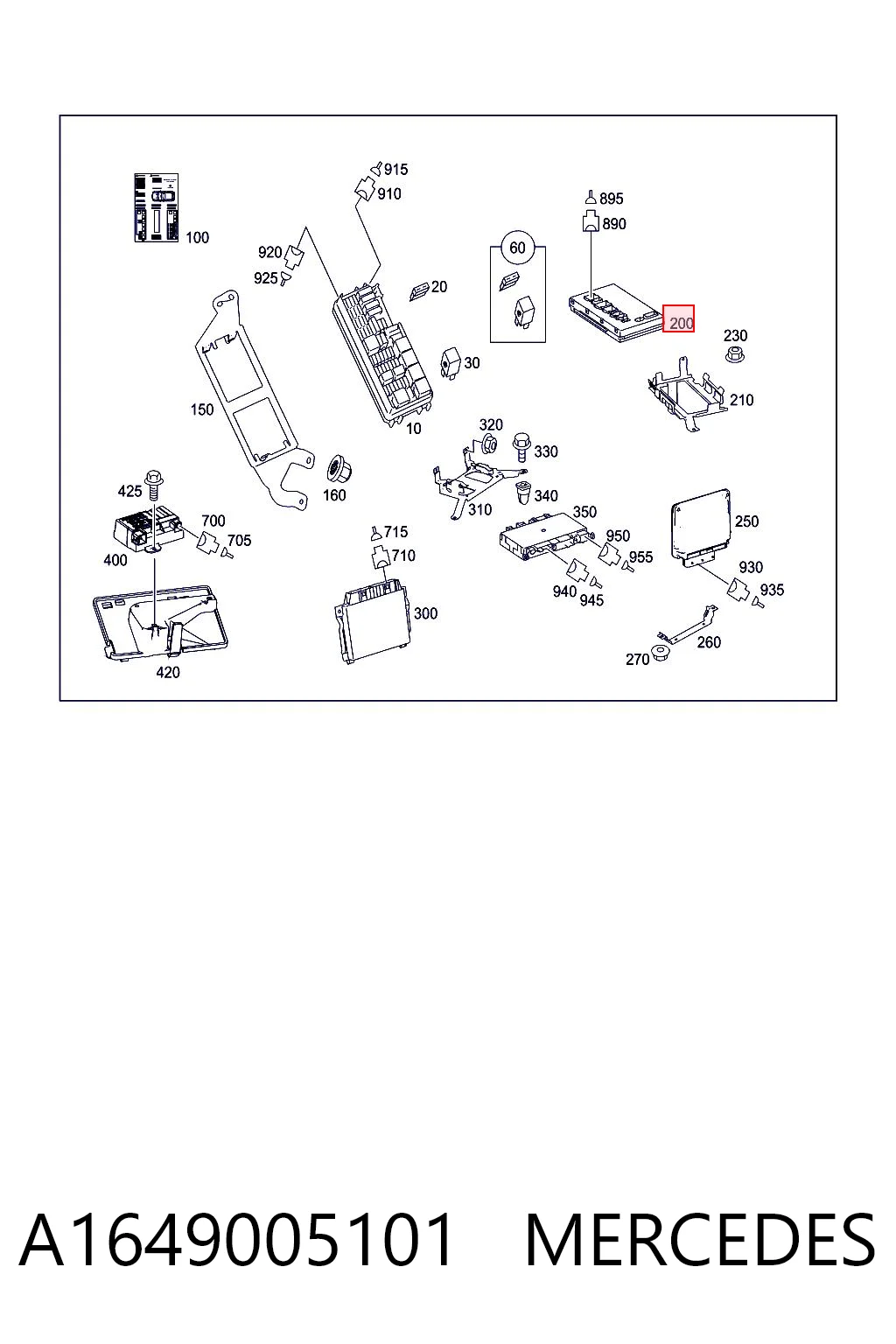 A1649005101 Mercedes Блок управления сигналами SAM