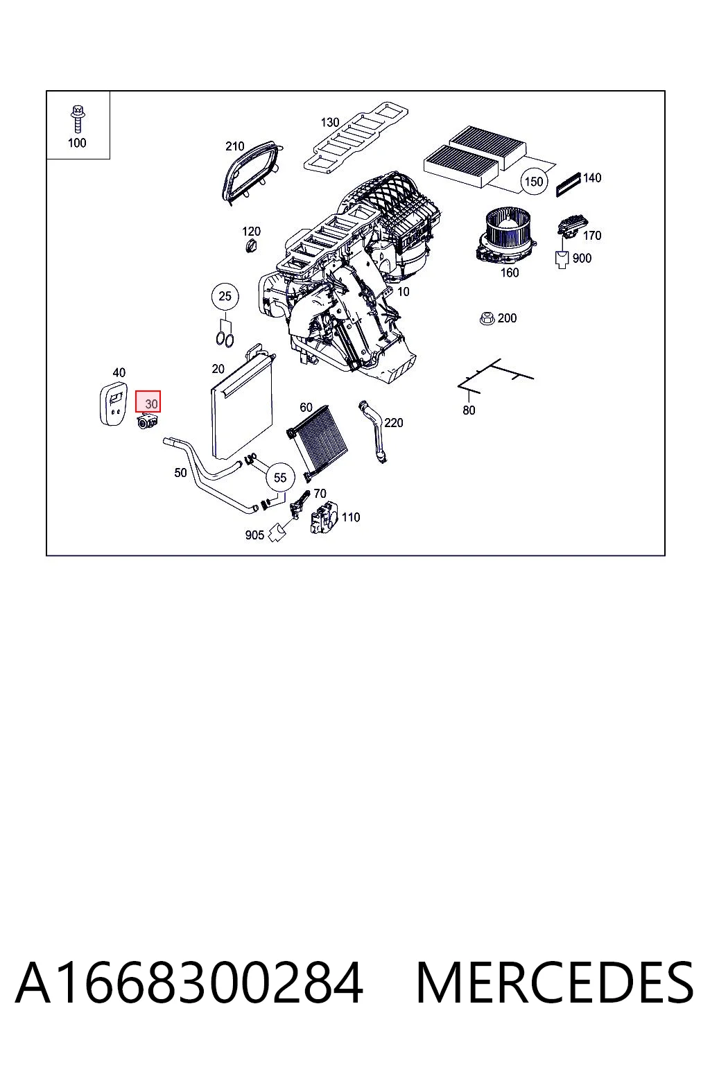 A1668300284 Mercedes Терморегулирующий вентиль кондиционера