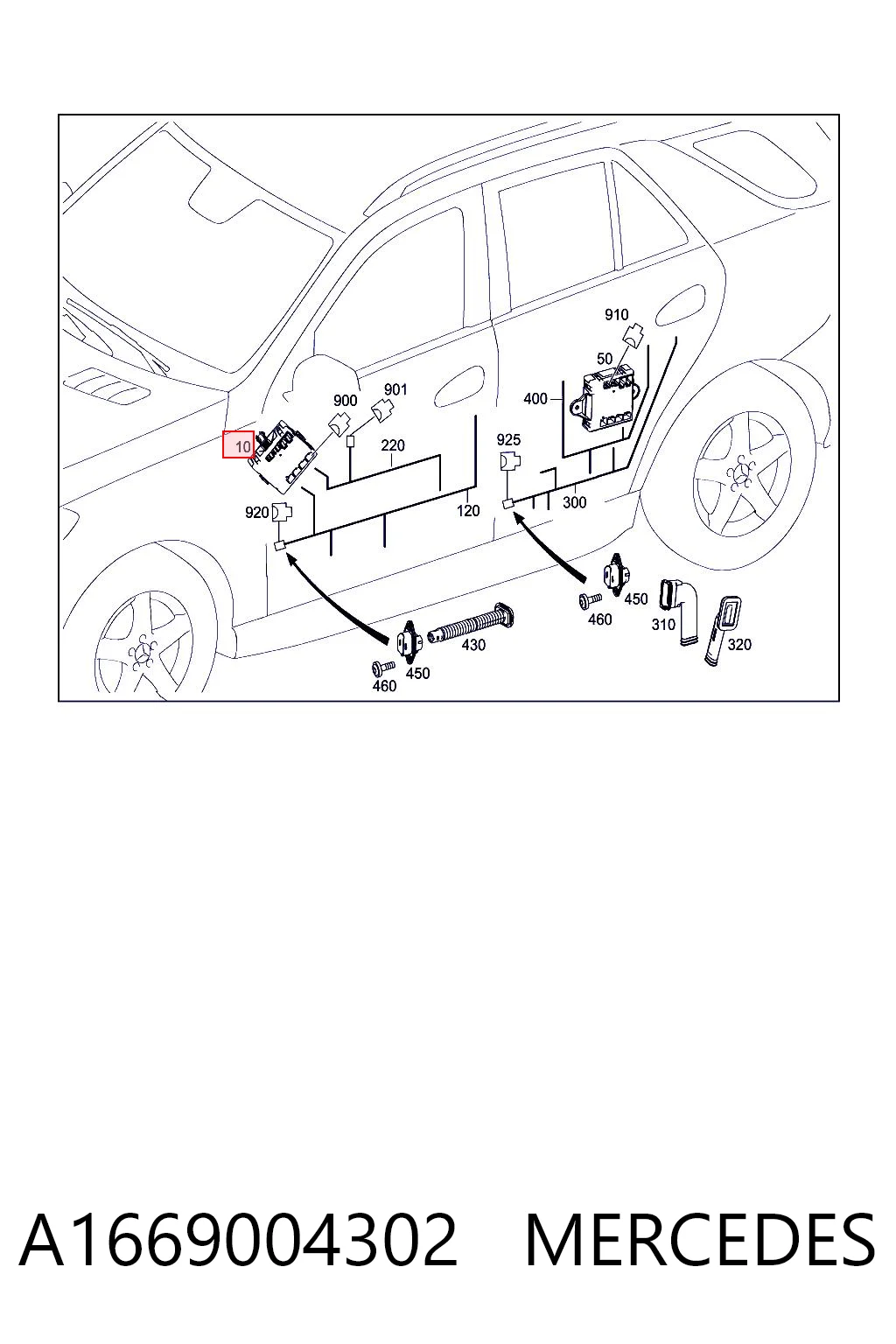 A1669004302 Nissan/Infiniti Блок комфорта передней двери