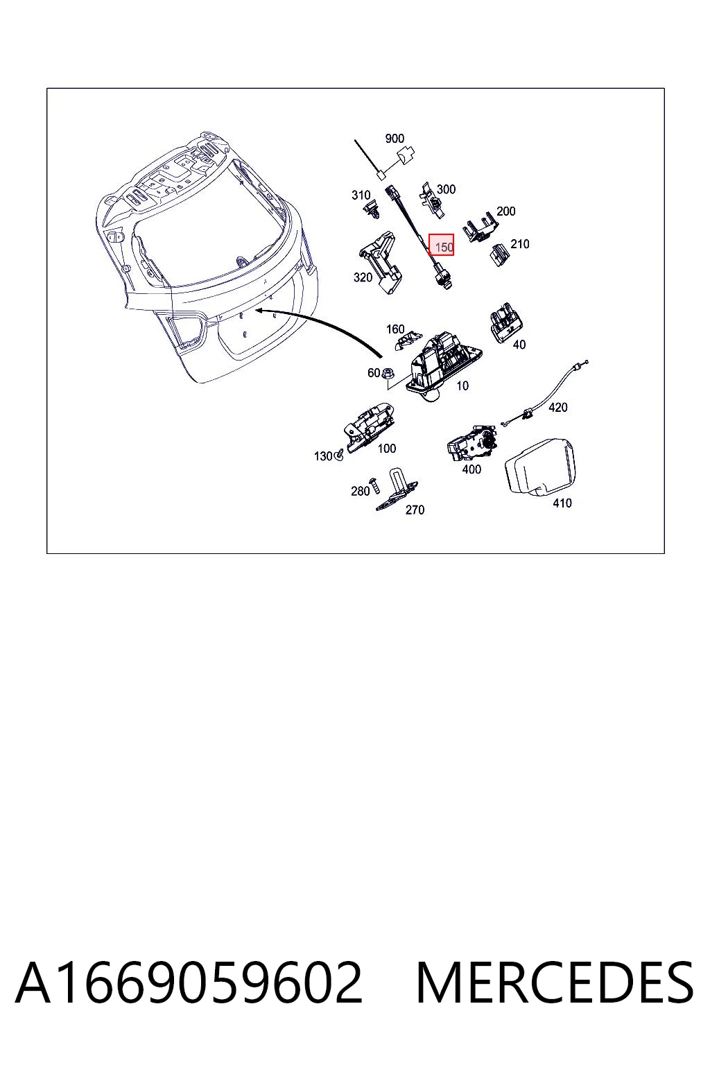 A1669059602 Mercedes Камера системы обеспечения видимости