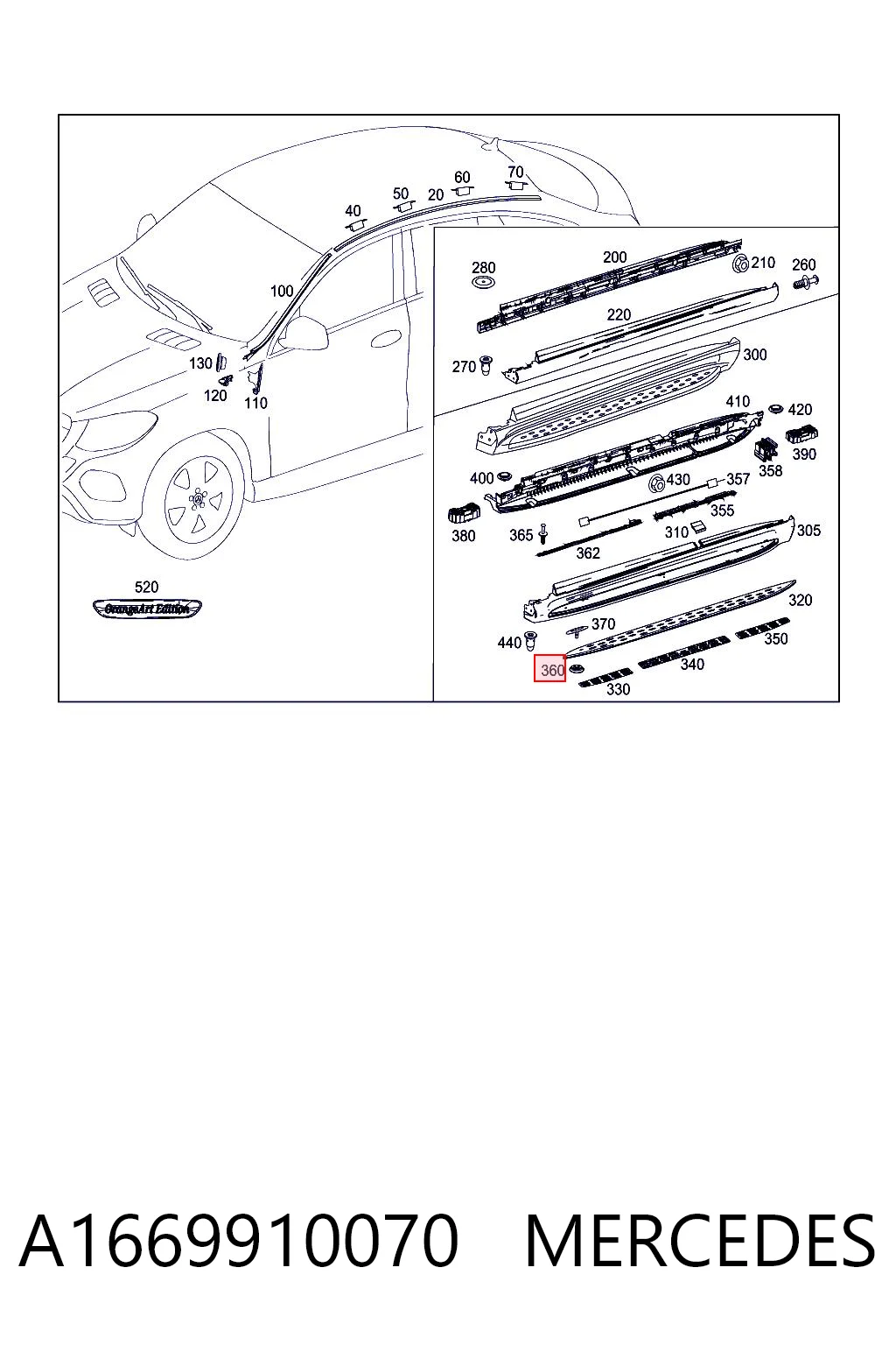 A1669910070 Mercedes 