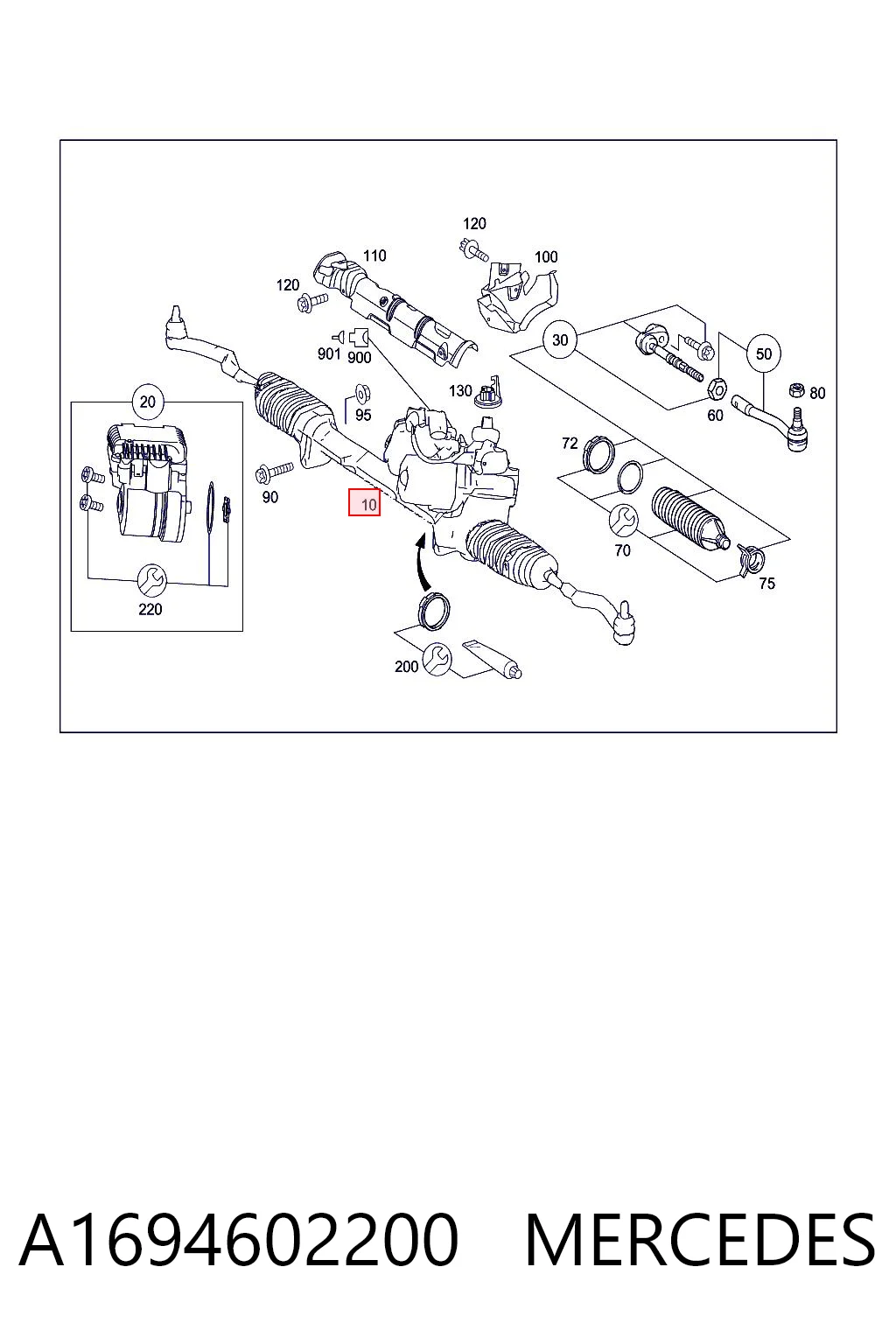 A1694602200 Mercedes Управление рулевое в сборе