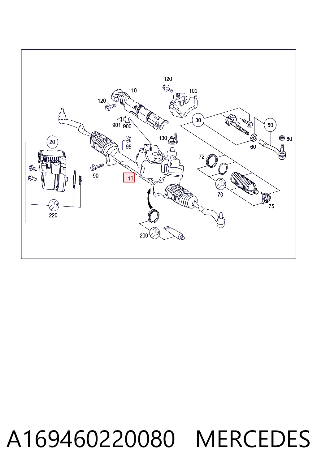 Управление рулевое в сборе на Mercedes B  W245