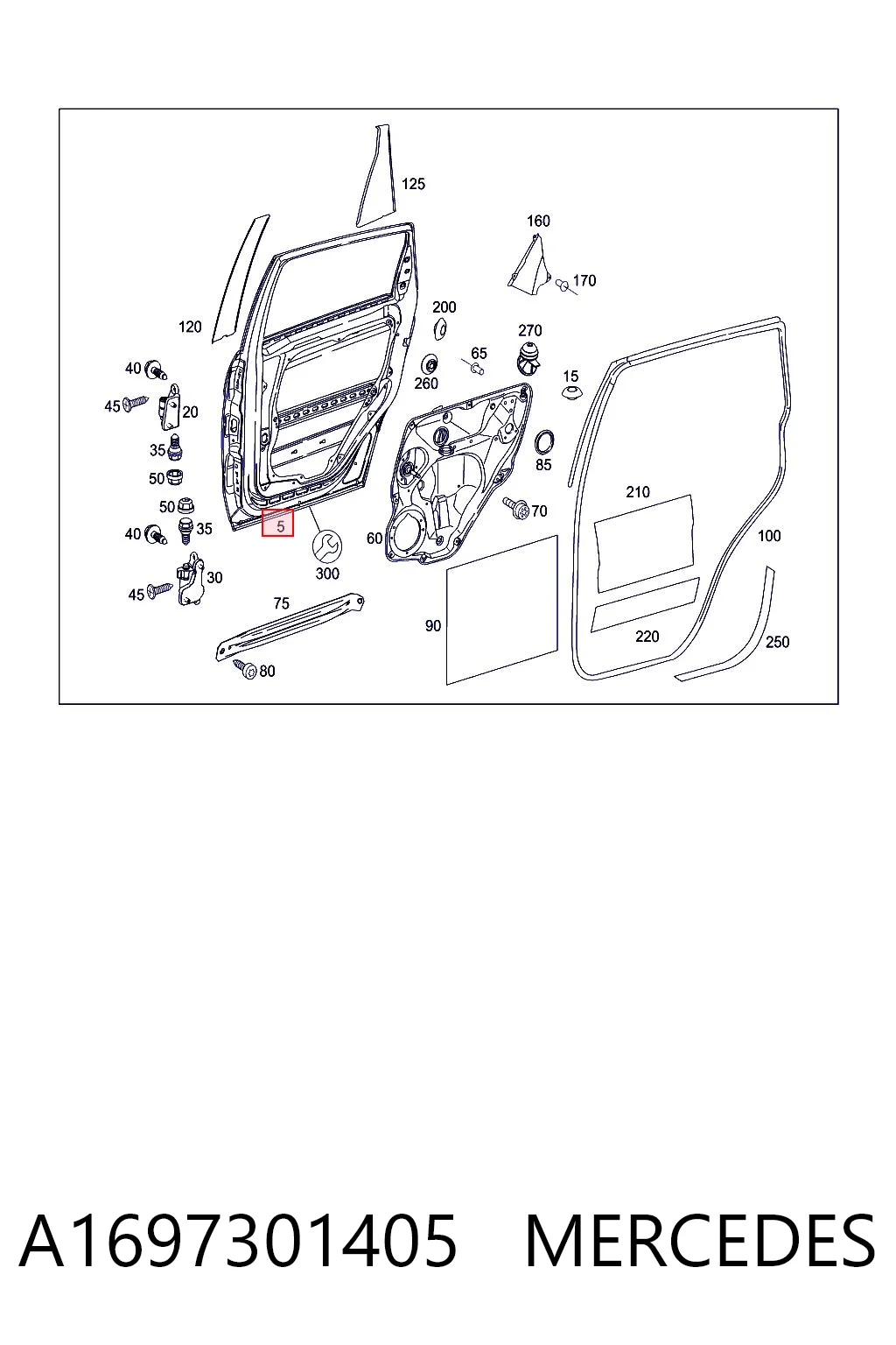 Дверь задняя, правая на Mercedes B  W245