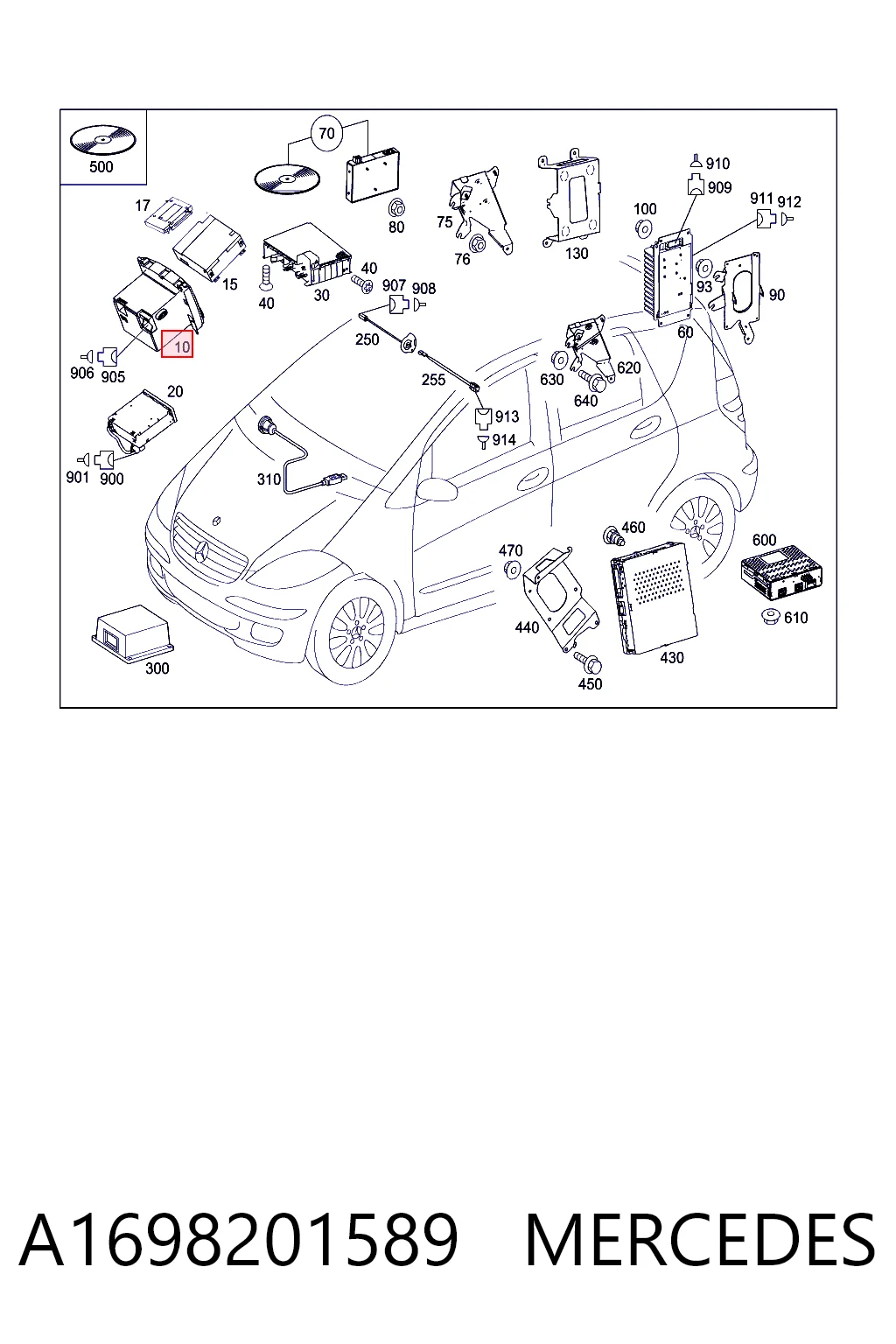 Магнитола (радио AM/FM) Mercedes B минивэн (W245) (2005 - 2011) цена, от 44.35 USD