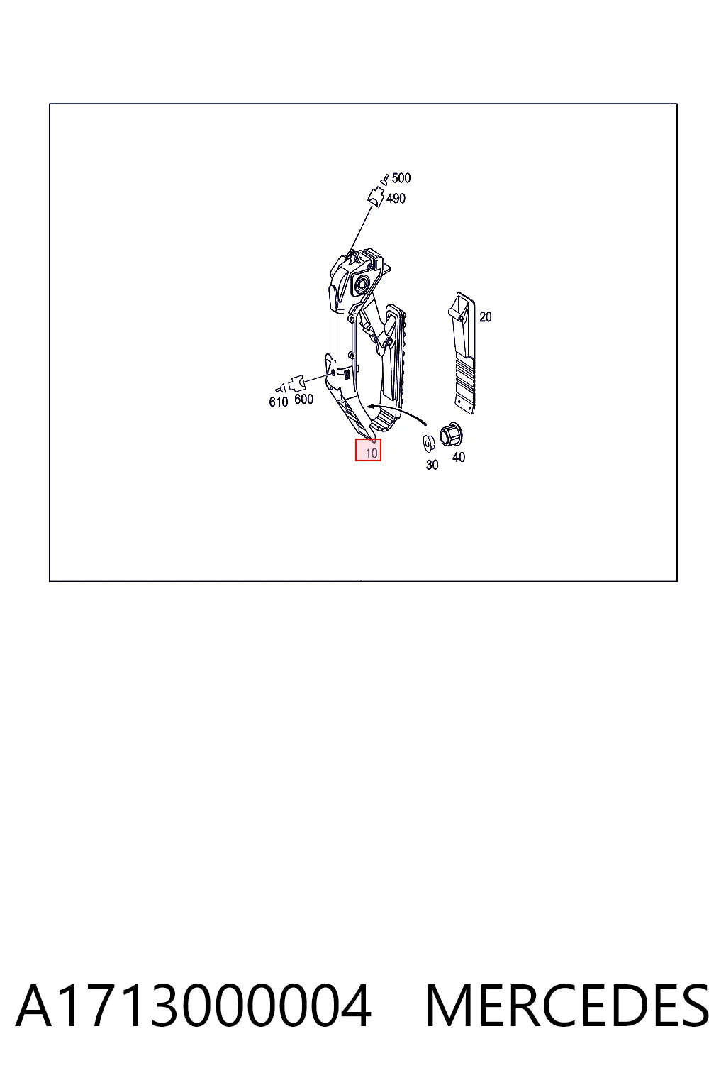 Педаль газа (акселератора) Mercedes E седан (W211) (2002 - 2008) цена, от 32.11 USD