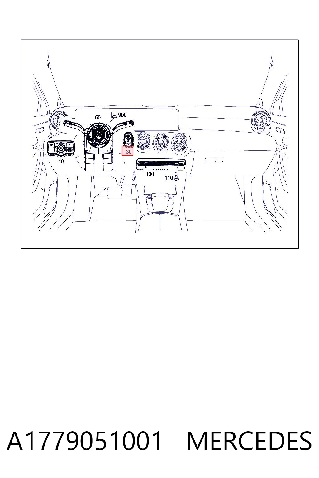 A1779051001 Mercedes Кнопка стоп-старт