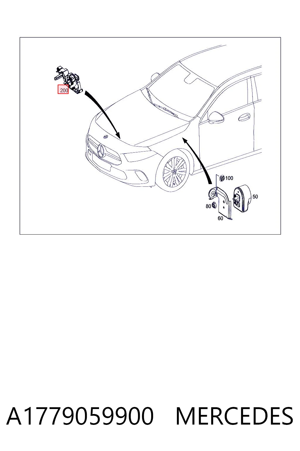 A1779059900 Mercedes Датчик открытия капота