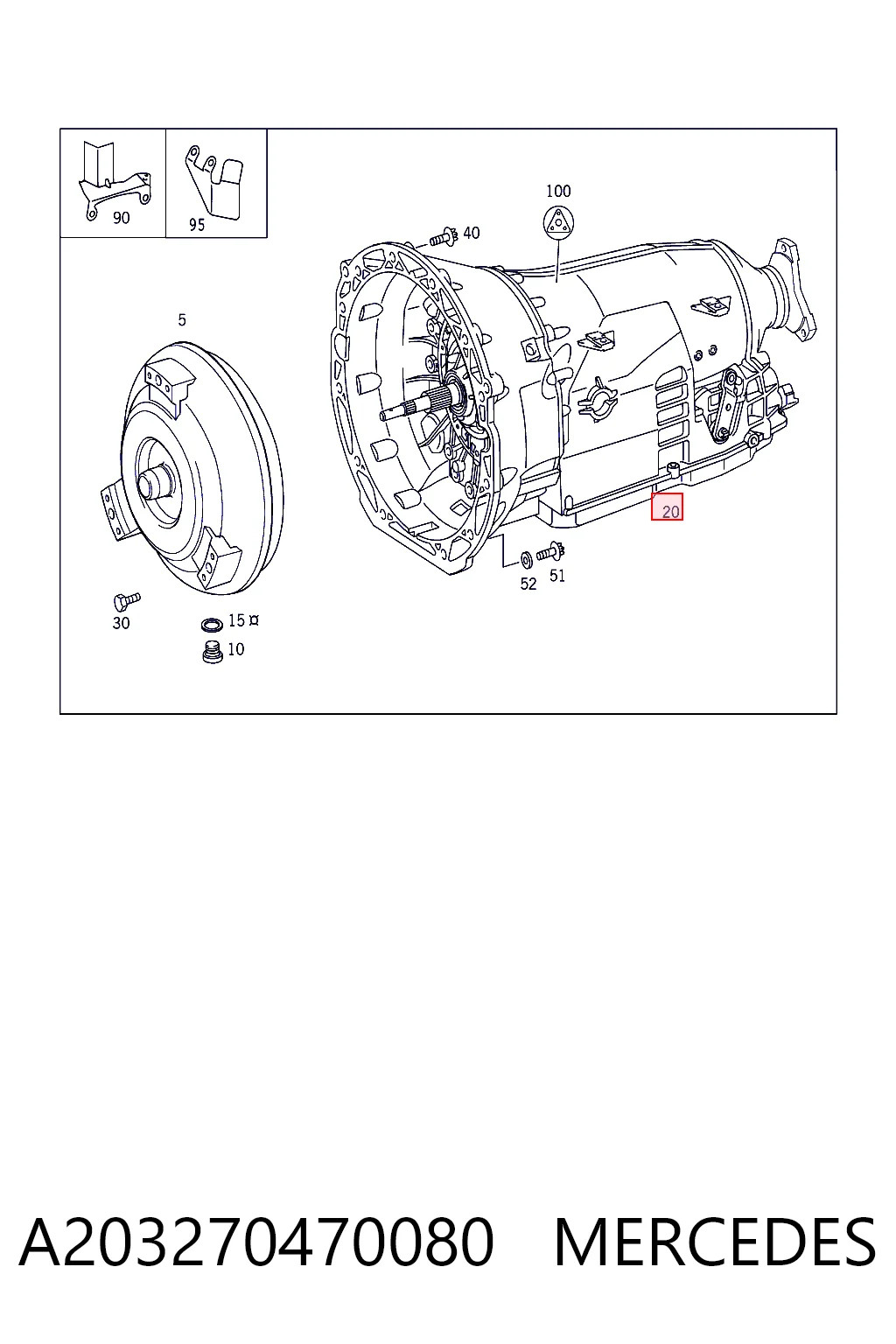 Коробка передач автомат Mercedes C седан (W203) (2000 - 2007) цена, от 226.76 USD