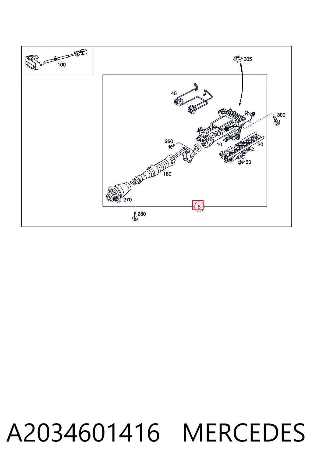 Рулевая колонка Mercedes C универсал (S203) (2001 - 2007) цена, от 14.17 USD