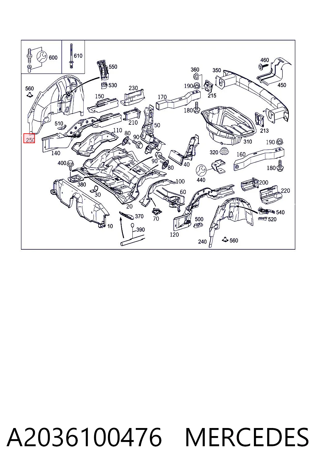A2036100476 Mercedes