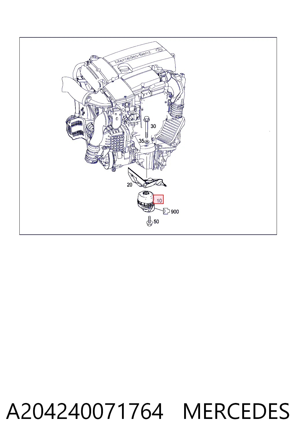 Подушка двигателя Mercedes C седан (W204) (2007 - 2014) цена, от 124.04 USD