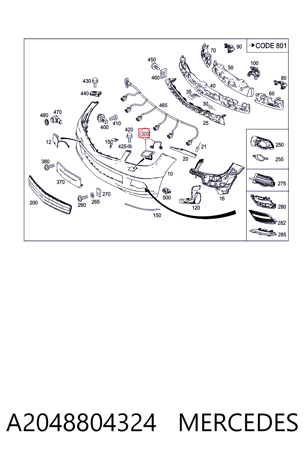 A2048804324 Mercedes 