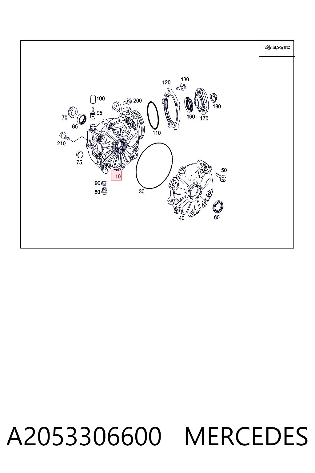 A2053306600 Mercedes Редуктор колесный моста переднего